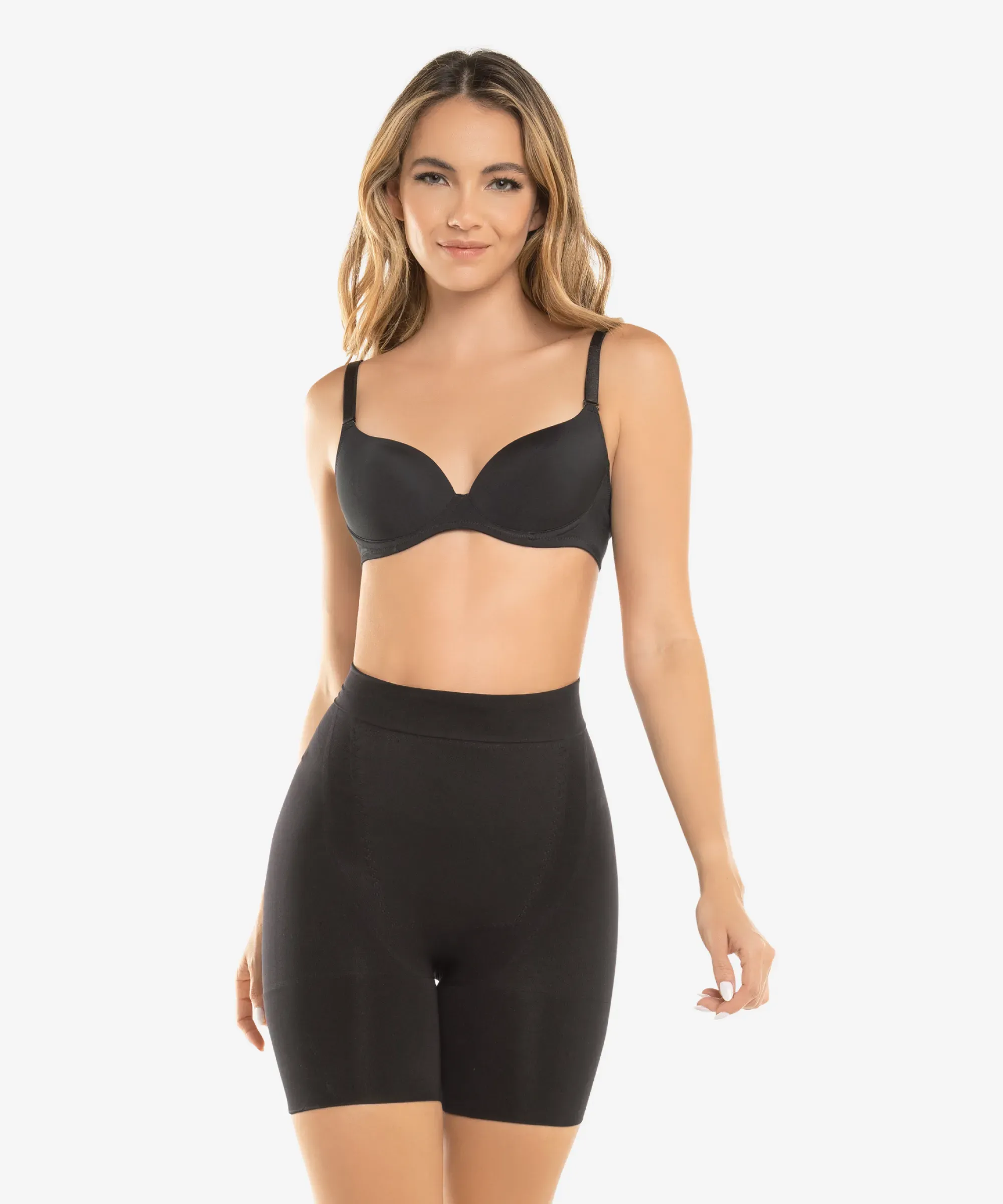 Black Seamless Shorts 4-Pack in style 1504