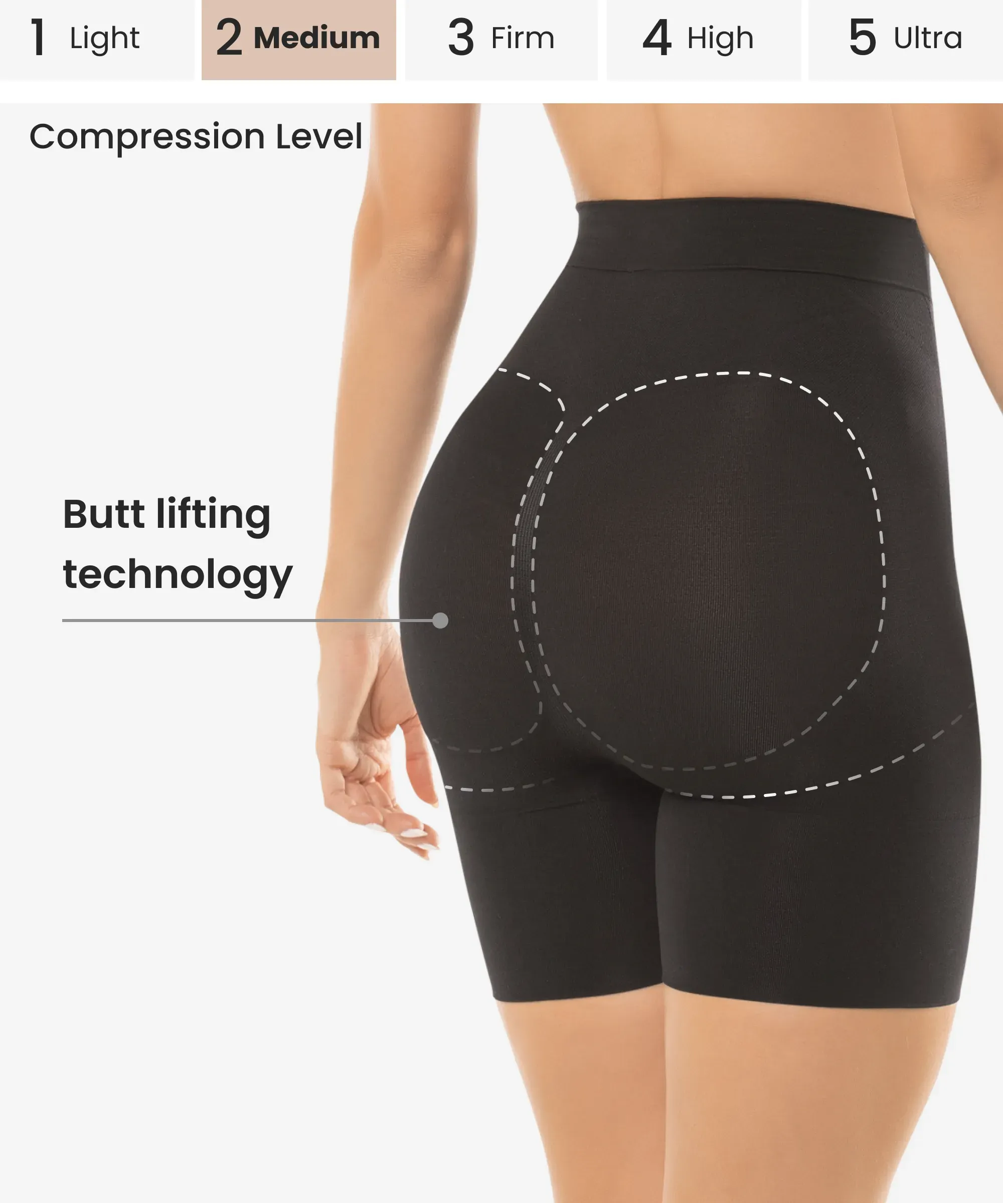 Black Seamless Shorts 4-Pack in style 1504
