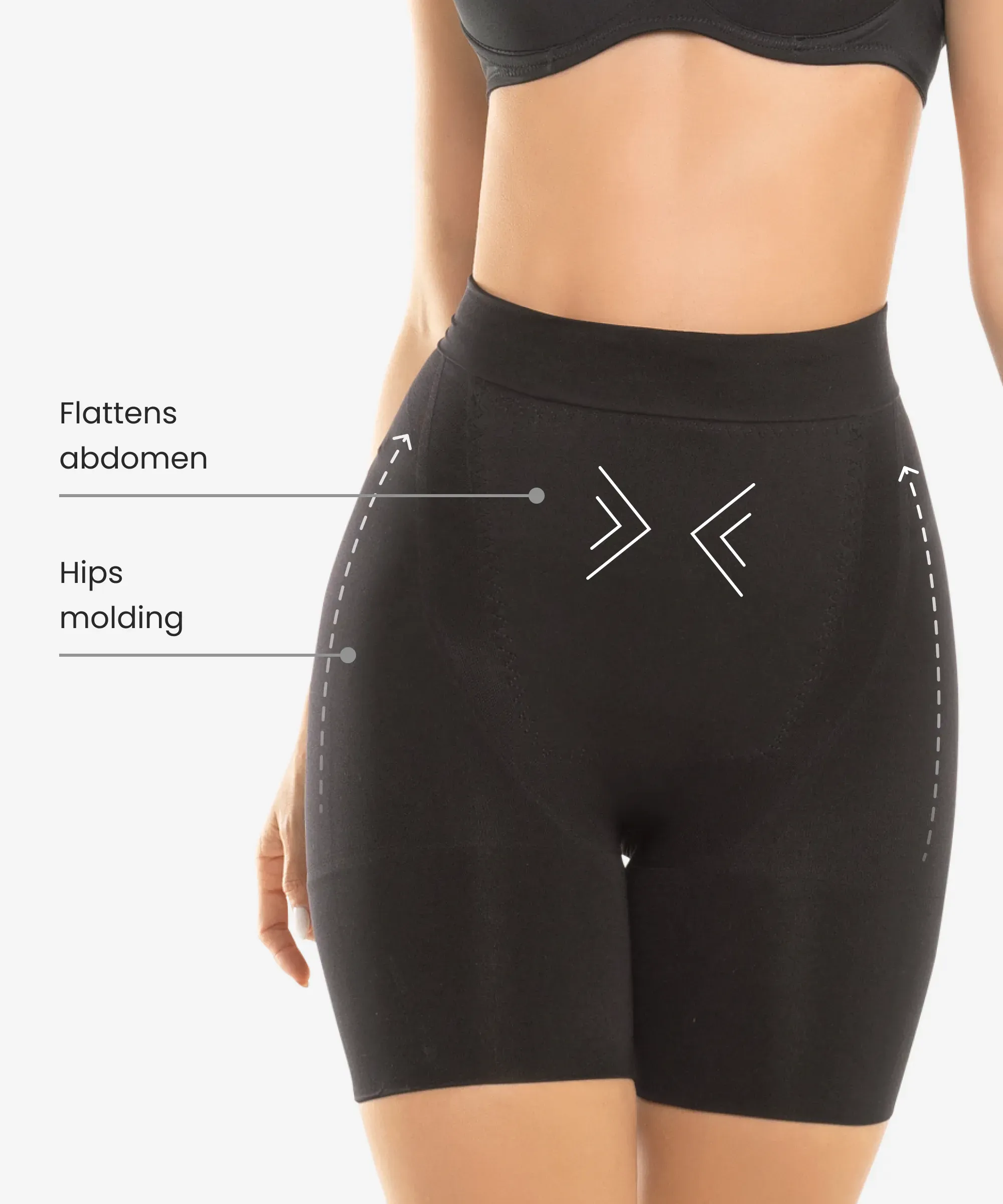 Black Seamless Shorts 4-Pack in style 1504