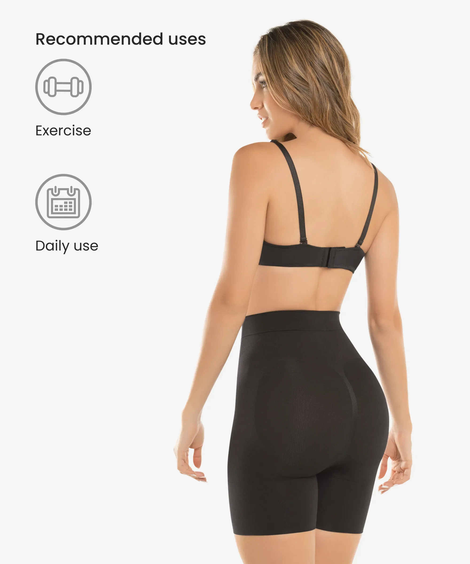Black Seamless Shorts 4-Pack in style 1504