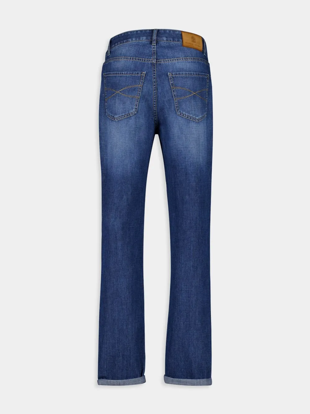Blue Light Wash Denim Jeans
