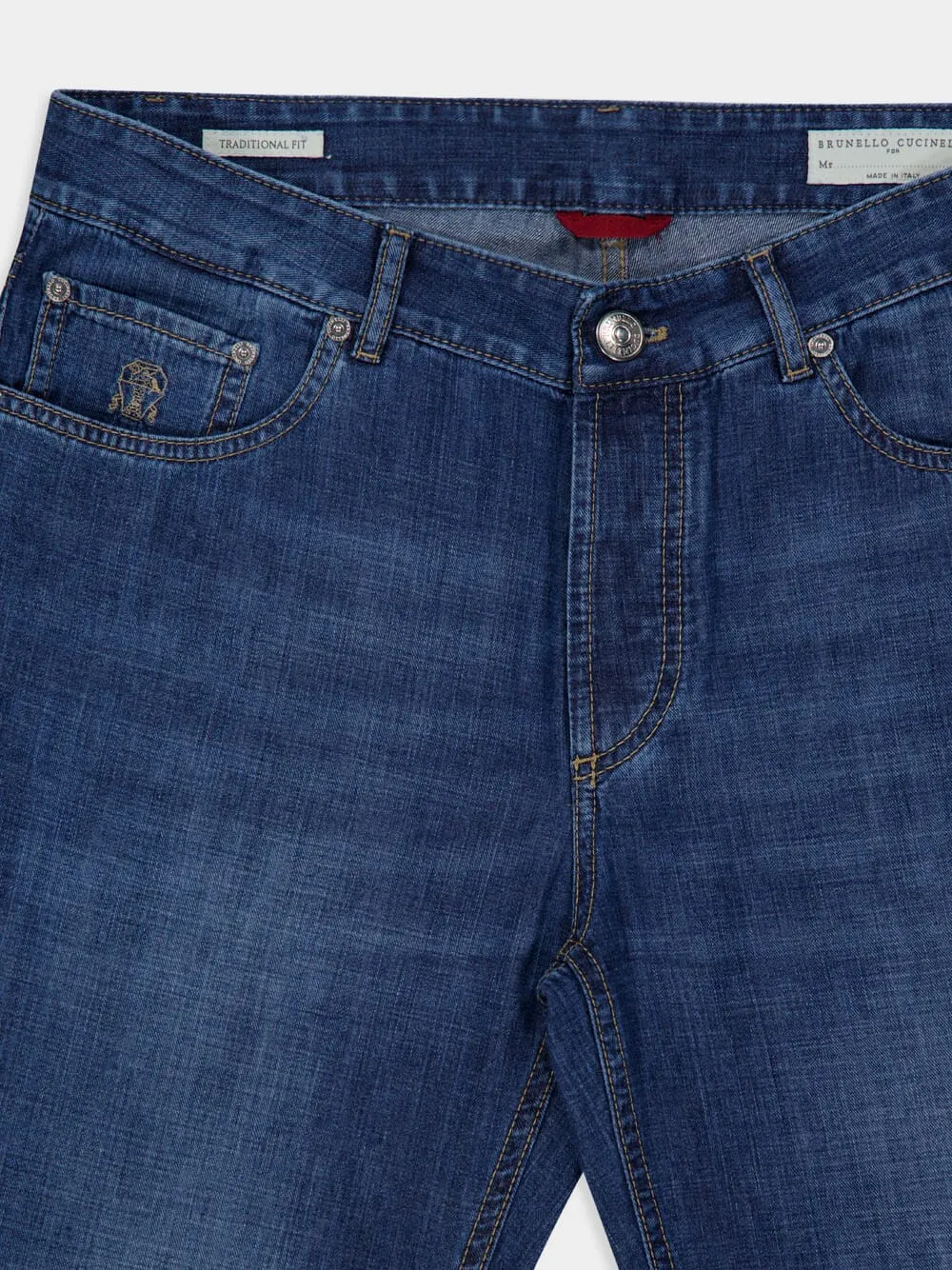 Blue Light Wash Denim Jeans