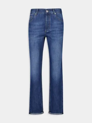 Blue Light Wash Denim Jeans