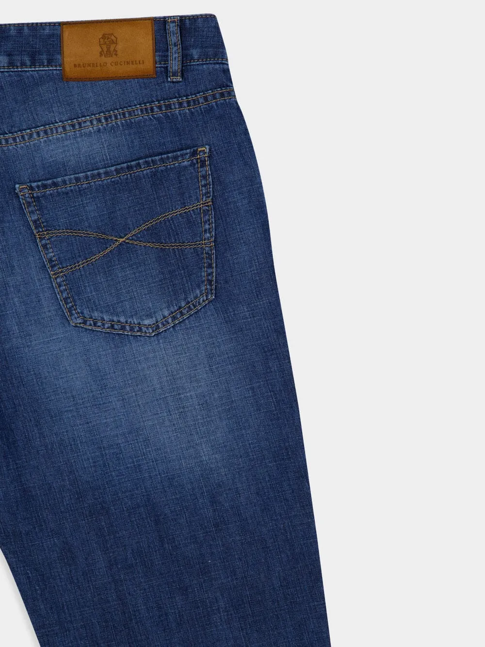 Blue Light Wash Denim Jeans