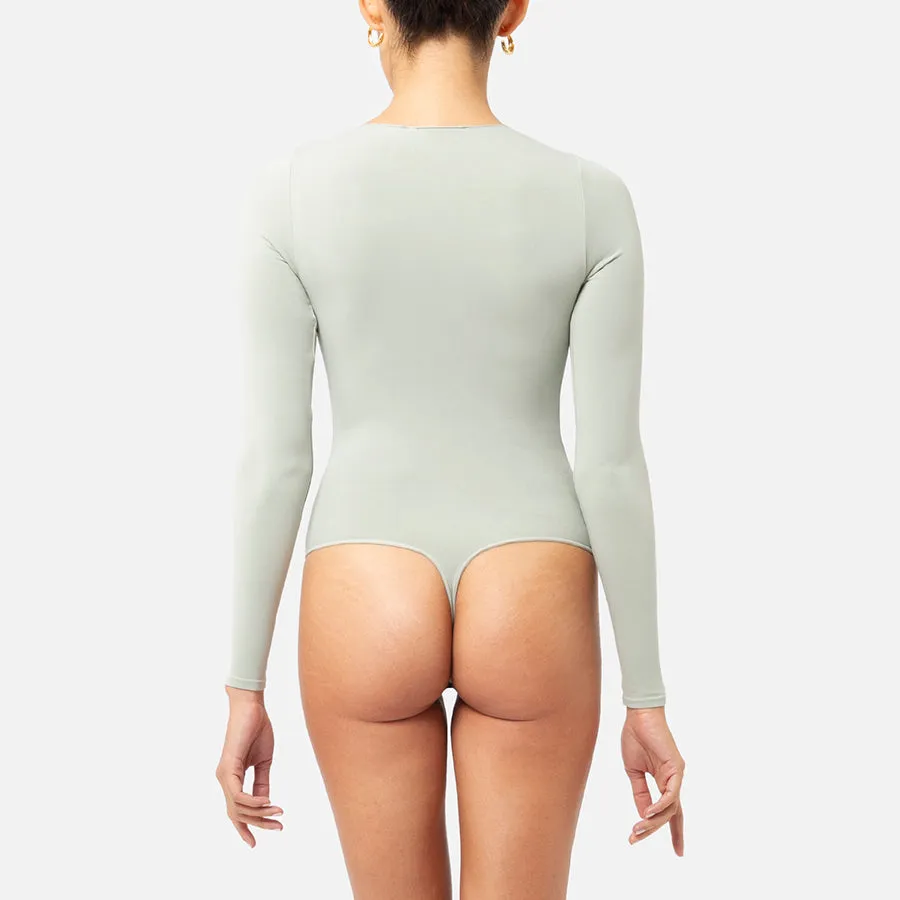 Bodysuit de manga larga Stretch