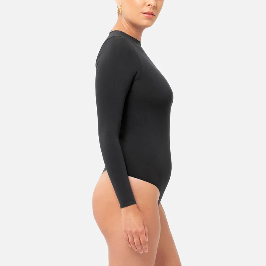 Bodysuit de manga larga Stretch