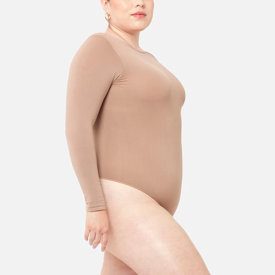 Bodysuit de manga larga Stretch