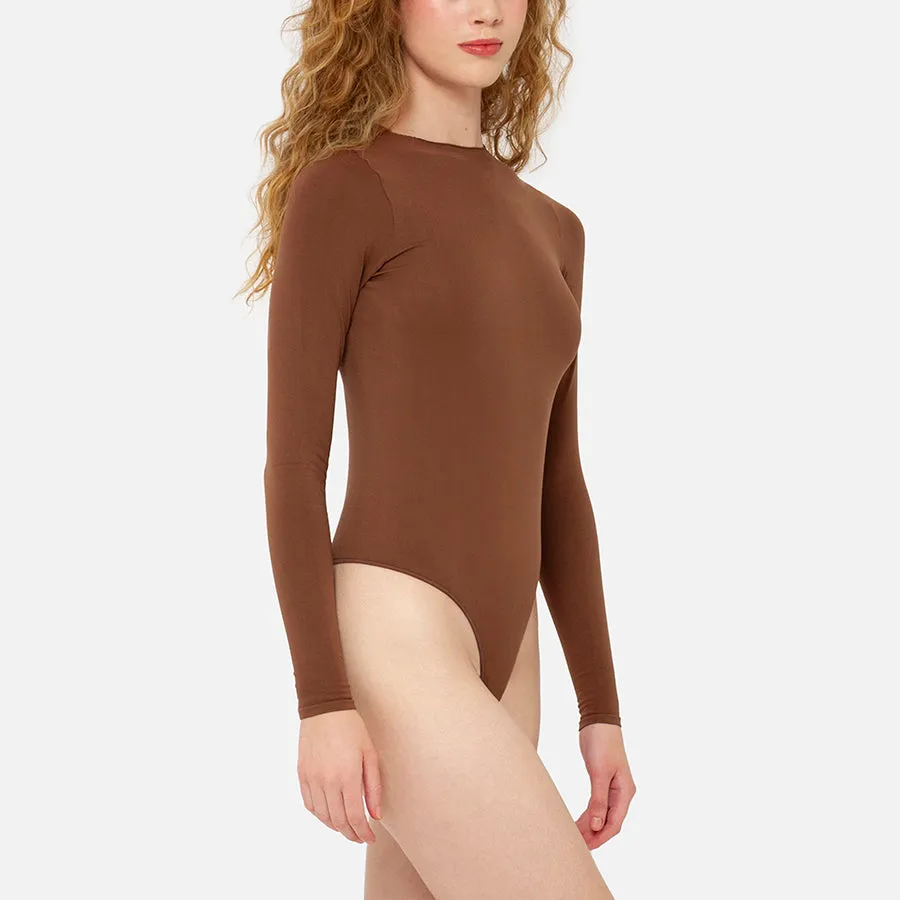 Bodysuit de manga larga Stretch