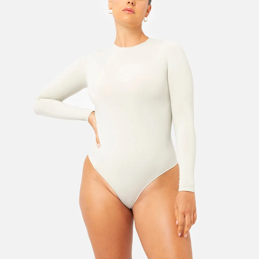 Bodysuit de manga larga Stretch