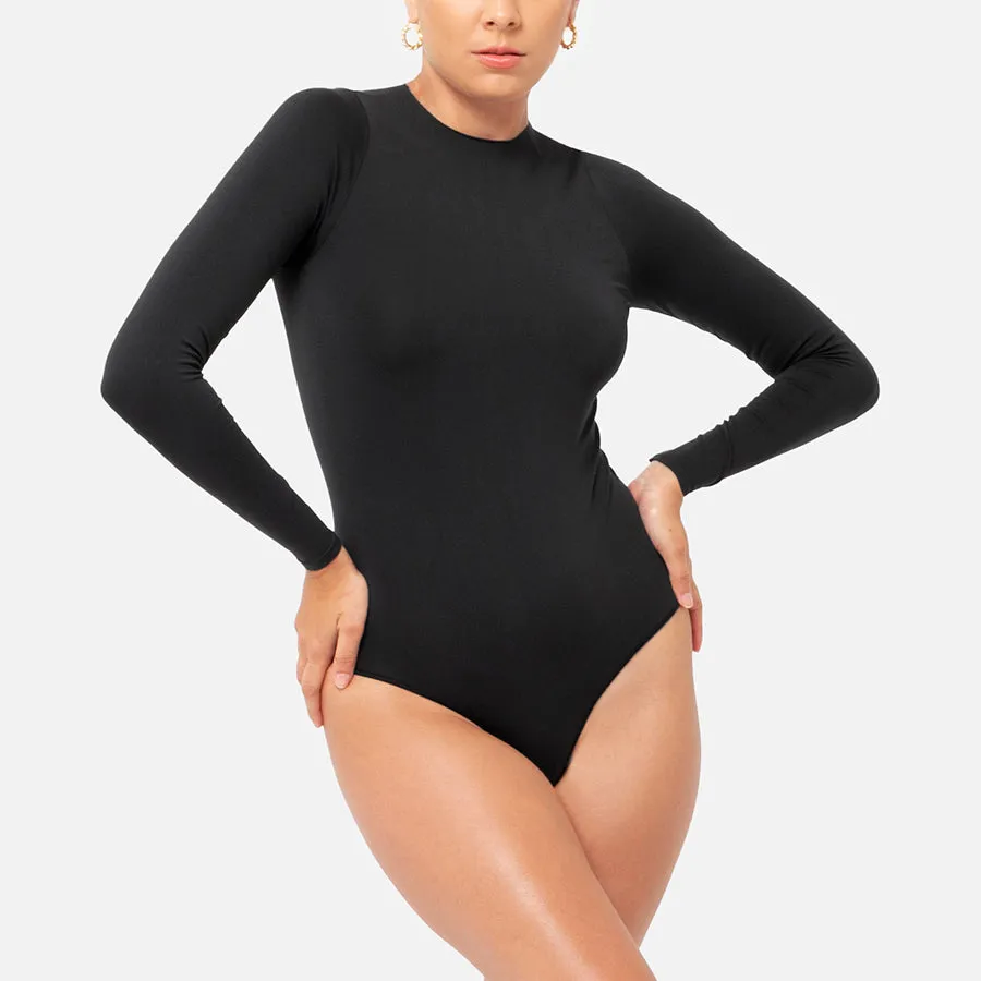 Bodysuit de manga larga Stretch