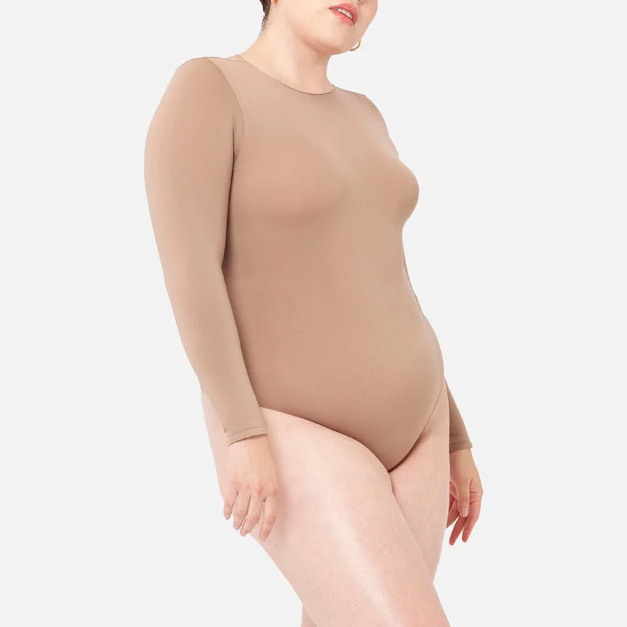 Bodysuit de manga larga Stretch