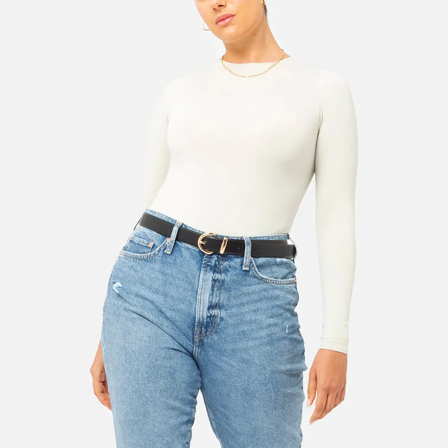 Bodysuit de manga larga Stretch