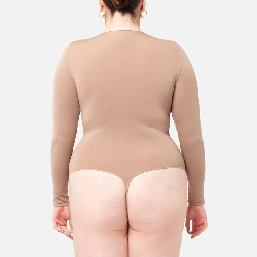Bodysuit de manga larga Stretch