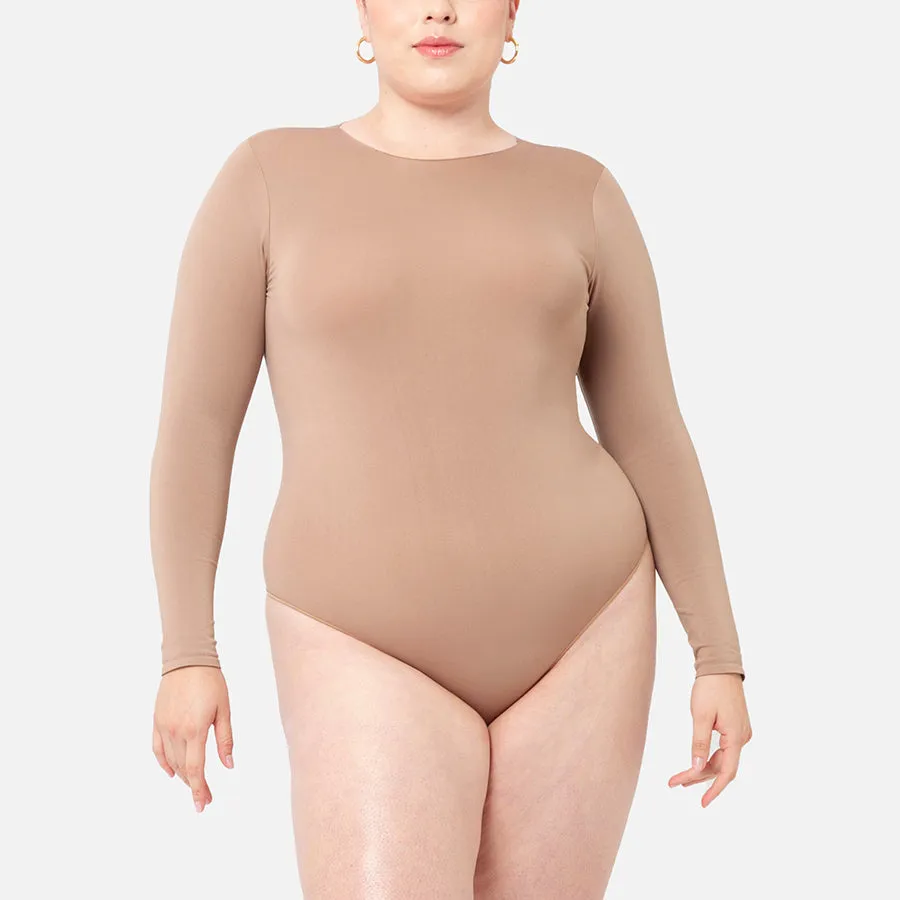 Bodysuit de manga larga Stretch