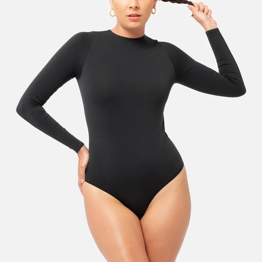 Bodysuit de manga larga Stretch