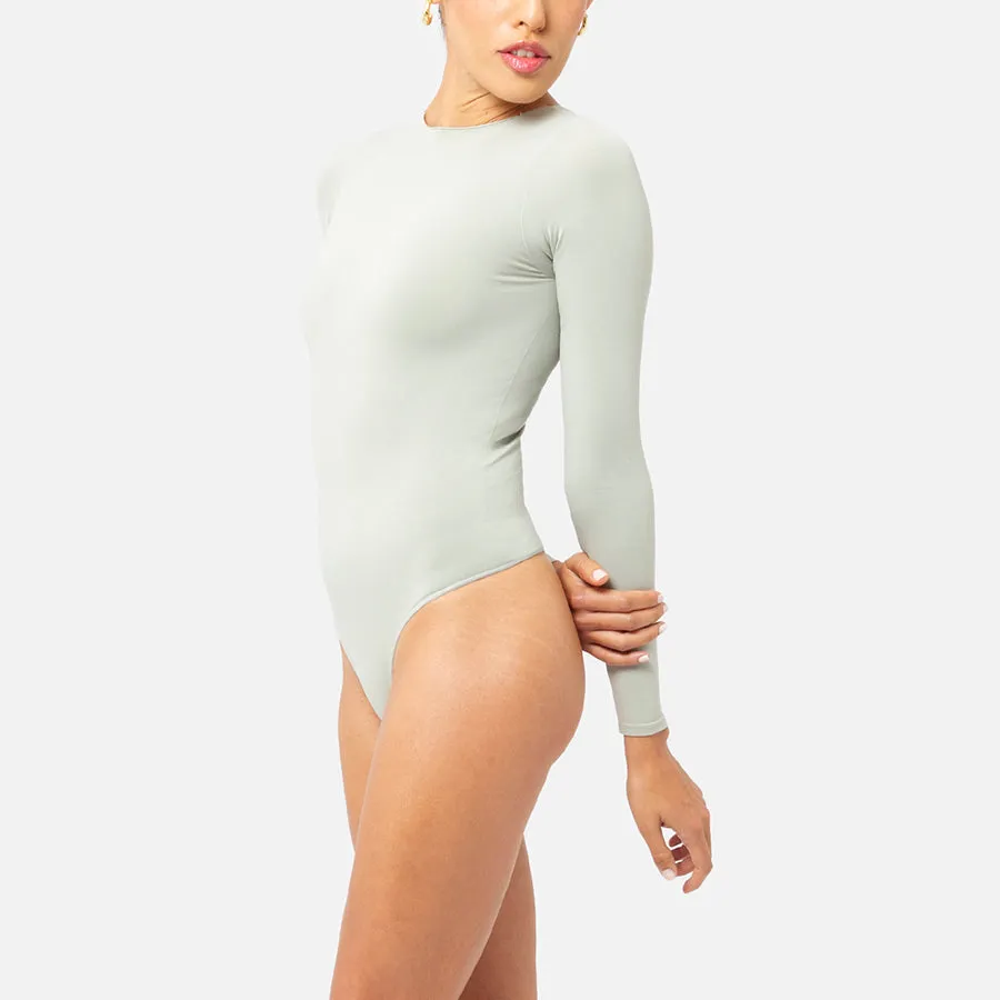 Bodysuit de manga larga Stretch
