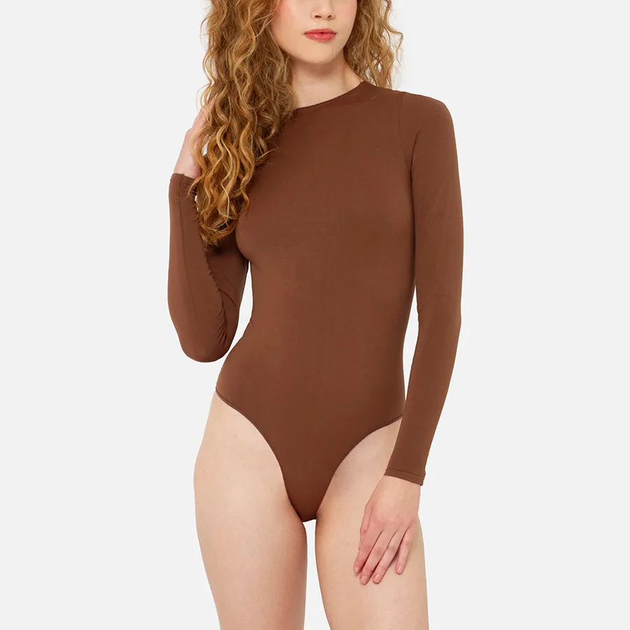 Bodysuit de manga larga Stretch