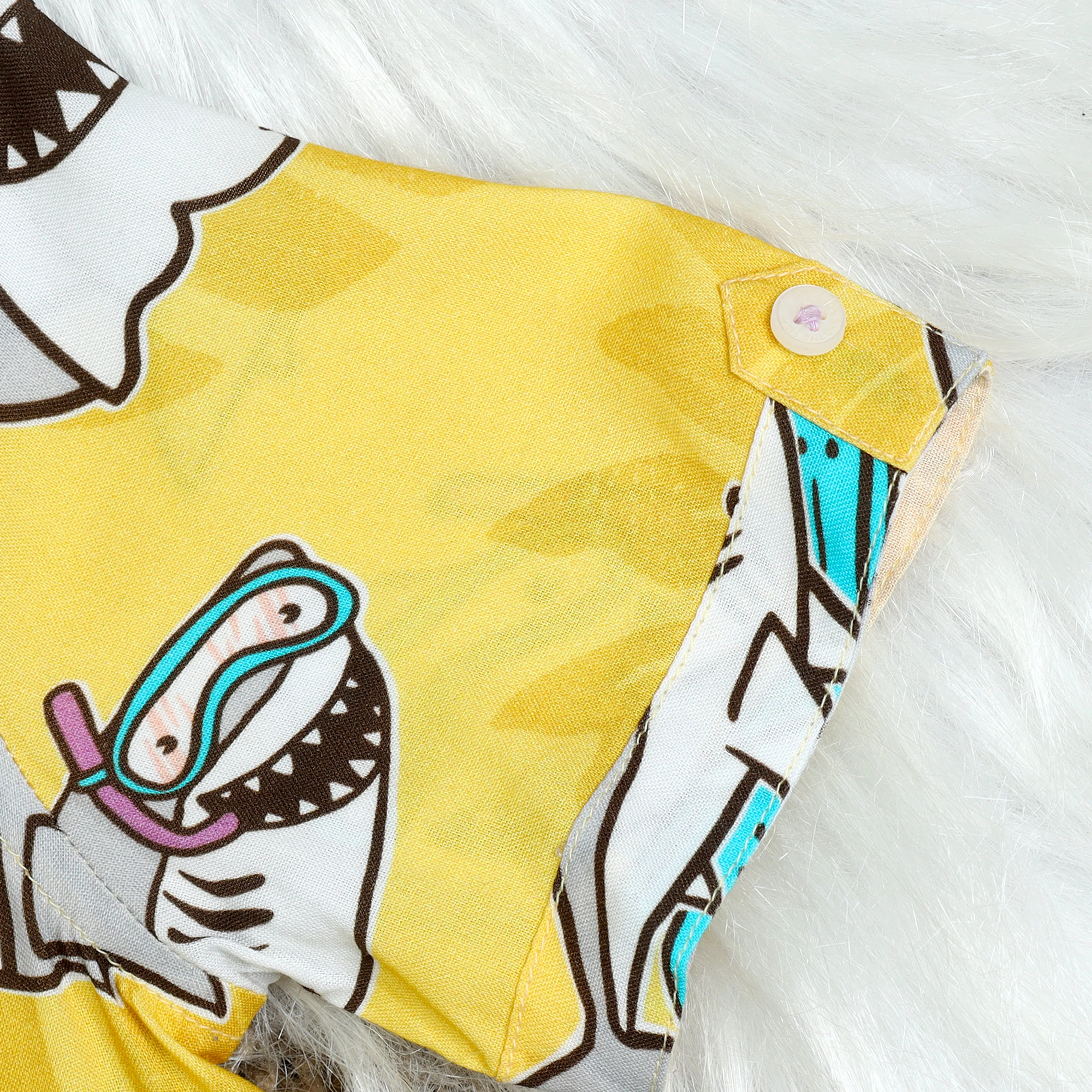 Boys Fish Printed Shirt Lemon Yellow