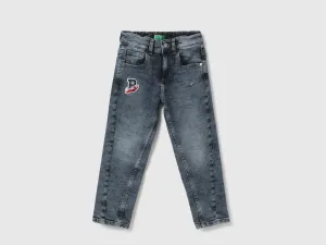 Boys Solid Loose Fit Jeans