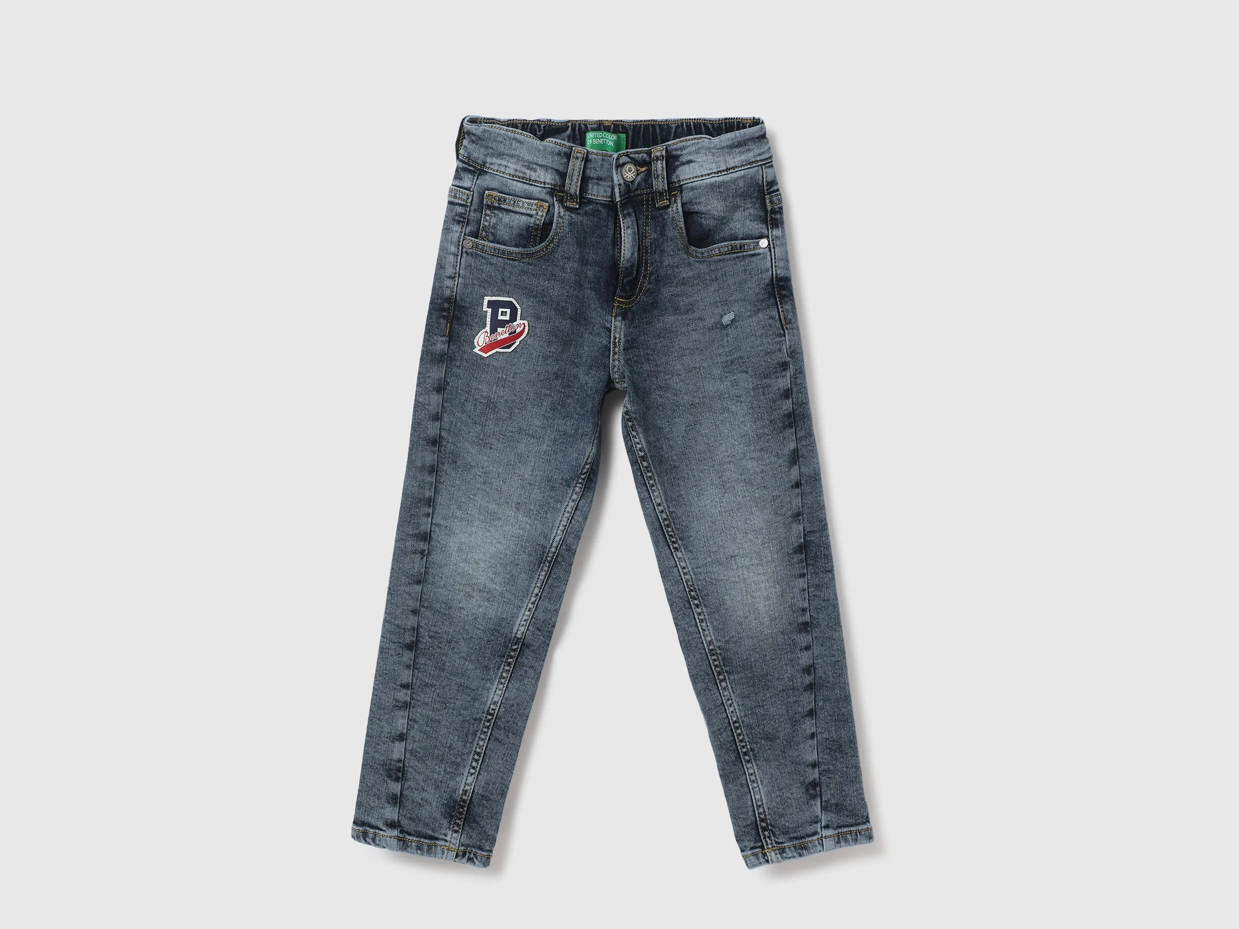 Boys Solid Loose Fit Jeans