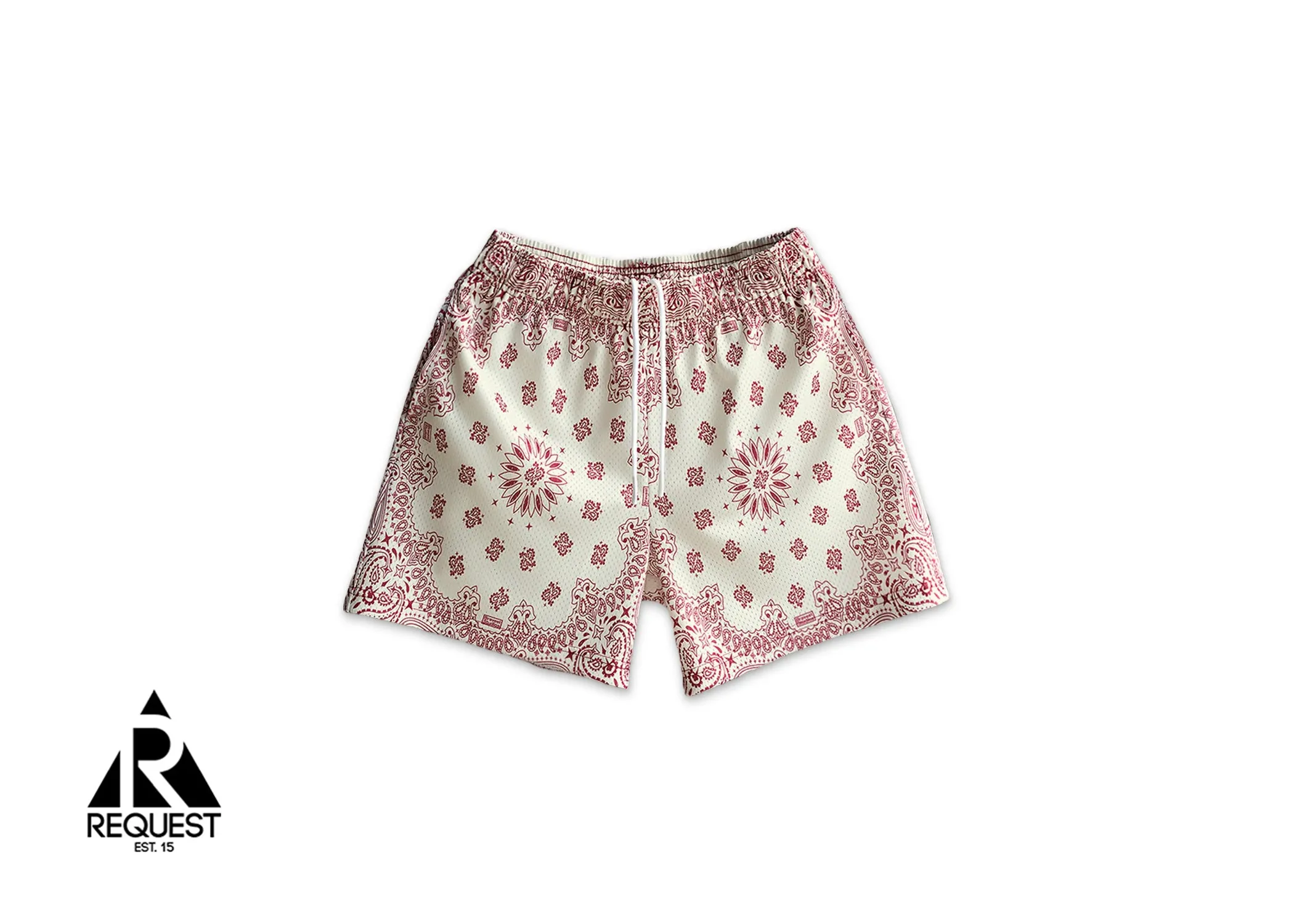 Bravest Studios Paisley Shorts "Cream/Burgundy"