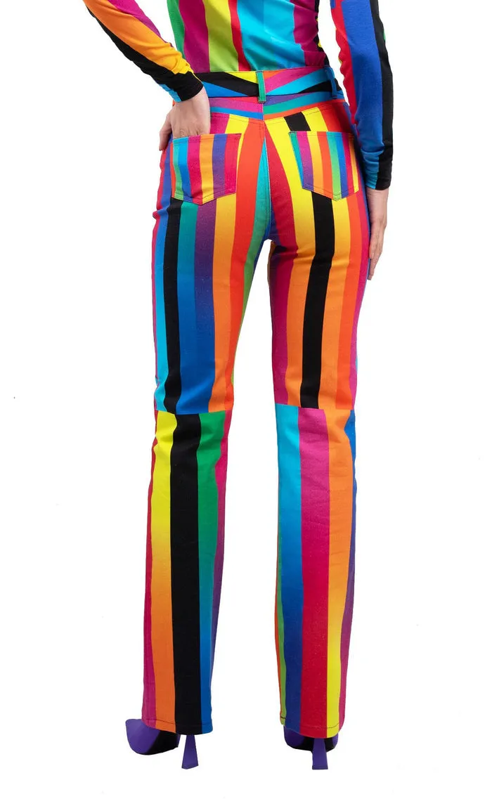 BruceGlen LIGHT BEAM STRIPE FLARE JEANS