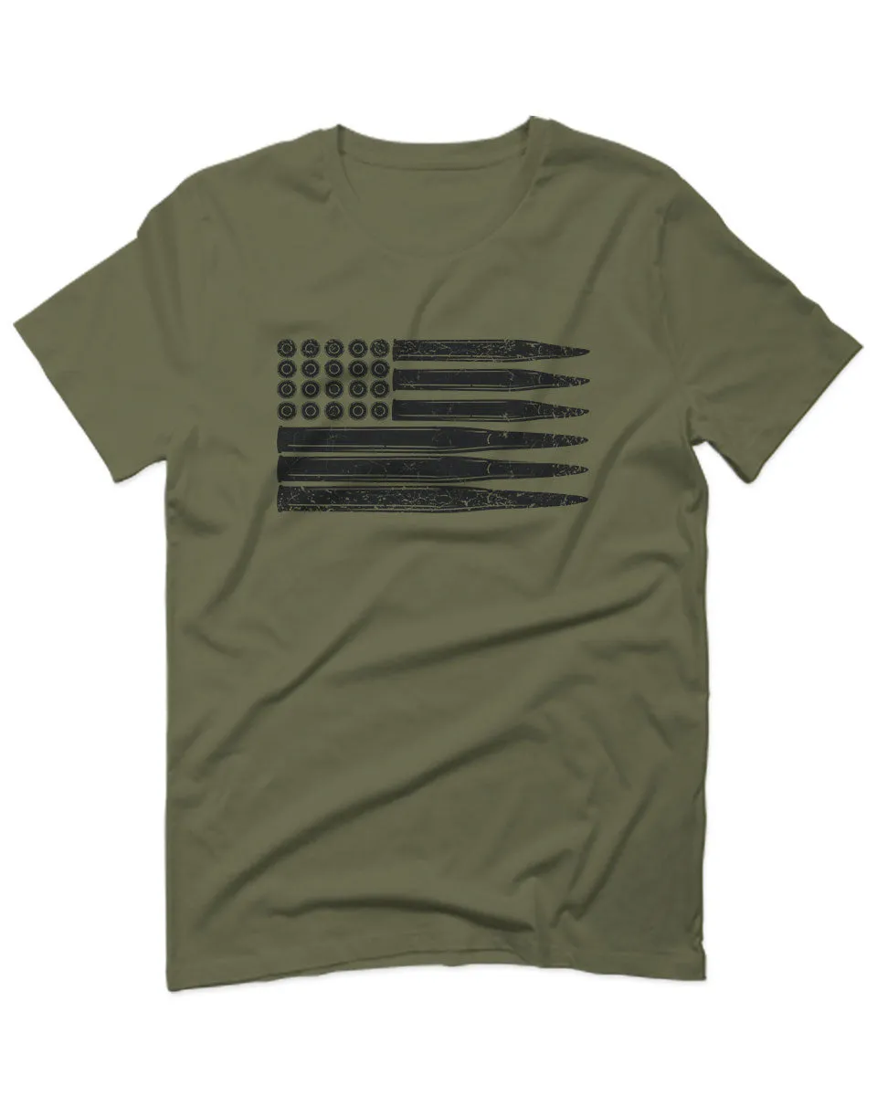 Bullet Flag 2nd Amendment American USA United State America For men T Shirt