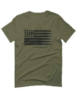 Bullet Flag 2nd Amendment American USA United State America For men T Shirt