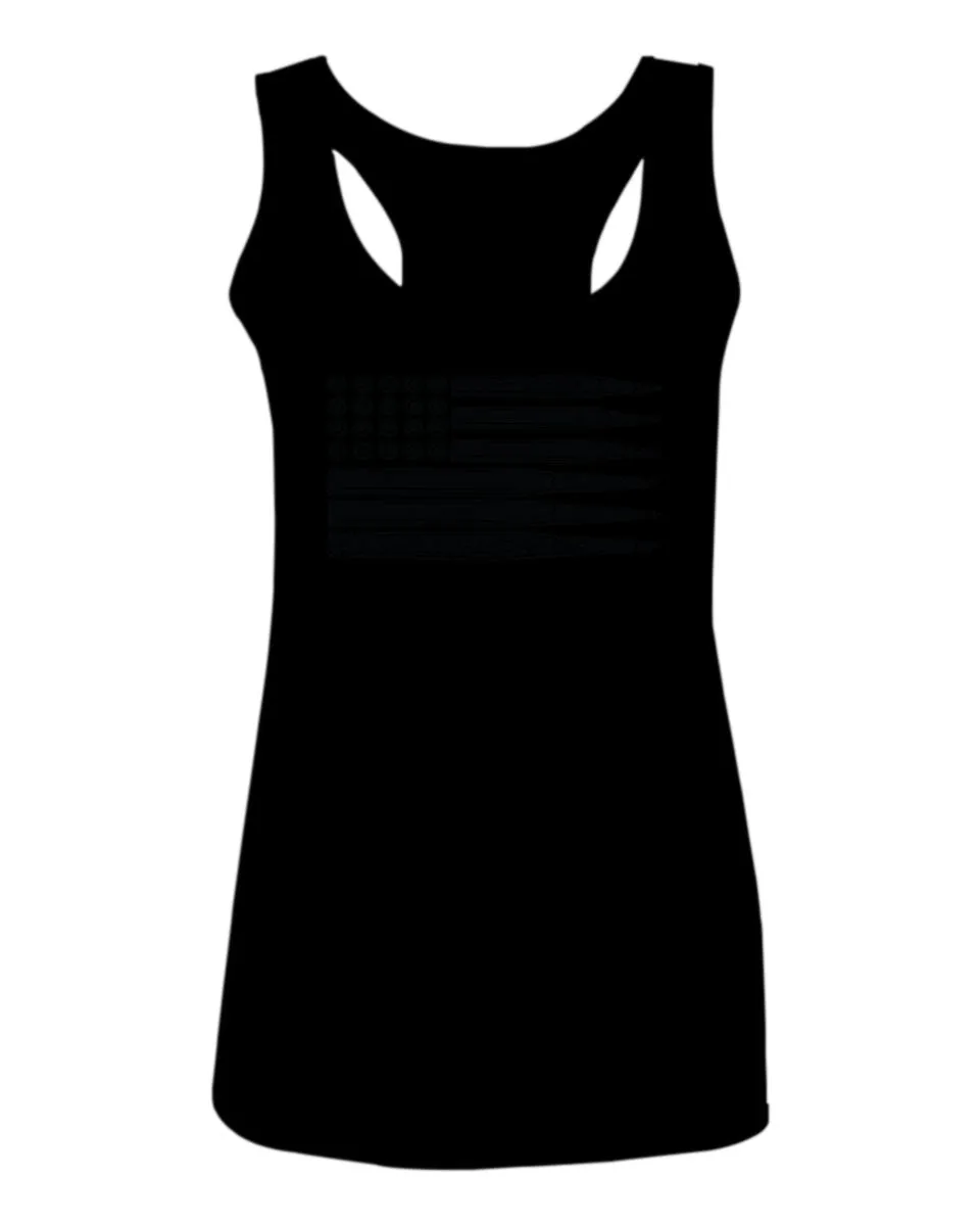 Bullet Flag 2nd Amendment American USA United State America  women's Tank Top sleeveless Racerback