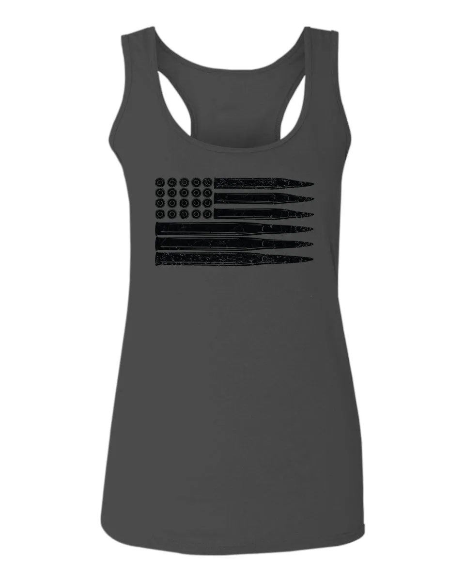 Bullet Flag 2nd Amendment American USA United State America  women's Tank Top sleeveless Racerback
