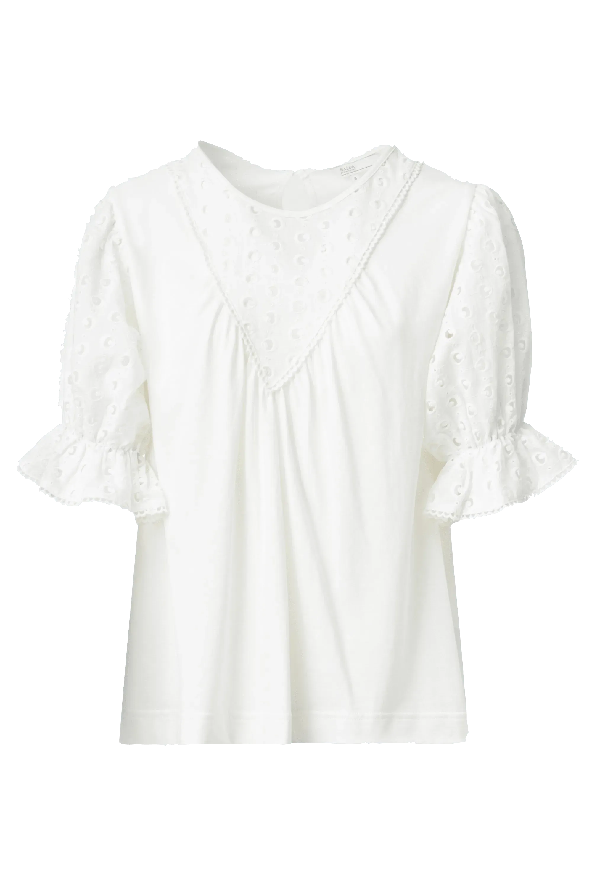 Camiseta con Bordados en las Mangas