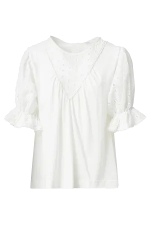 Camiseta con Bordados en las Mangas
