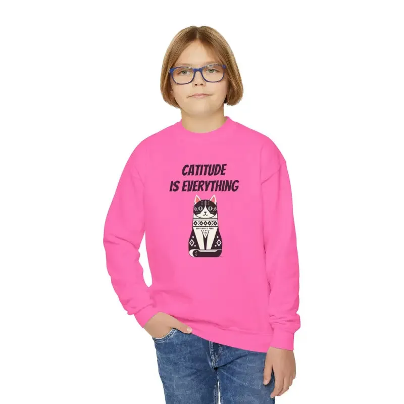 Catitude Youth Crewneck Purrfect Comfort Sweatshirt