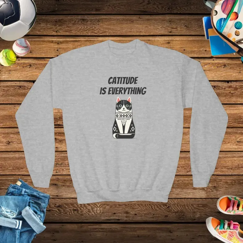 Catitude Youth Crewneck Purrfect Comfort Sweatshirt