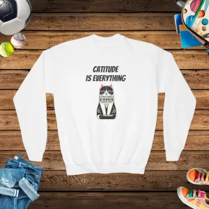 Catitude Youth Crewneck Purrfect Comfort Sweatshirt