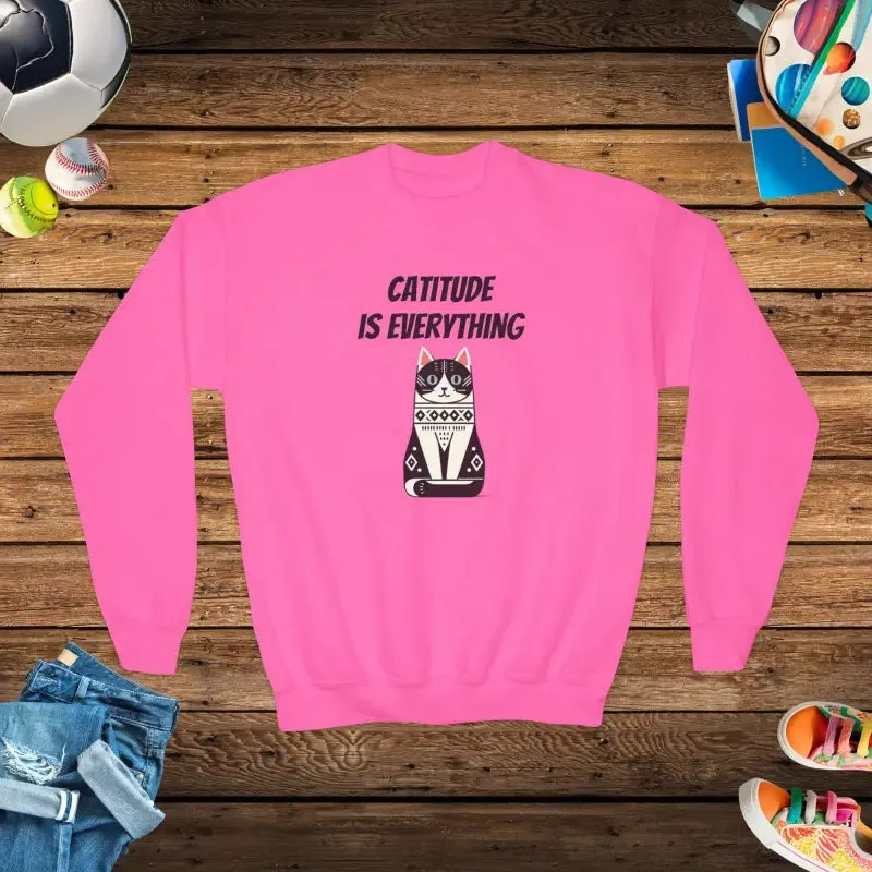 Catitude Youth Crewneck Purrfect Comfort Sweatshirt