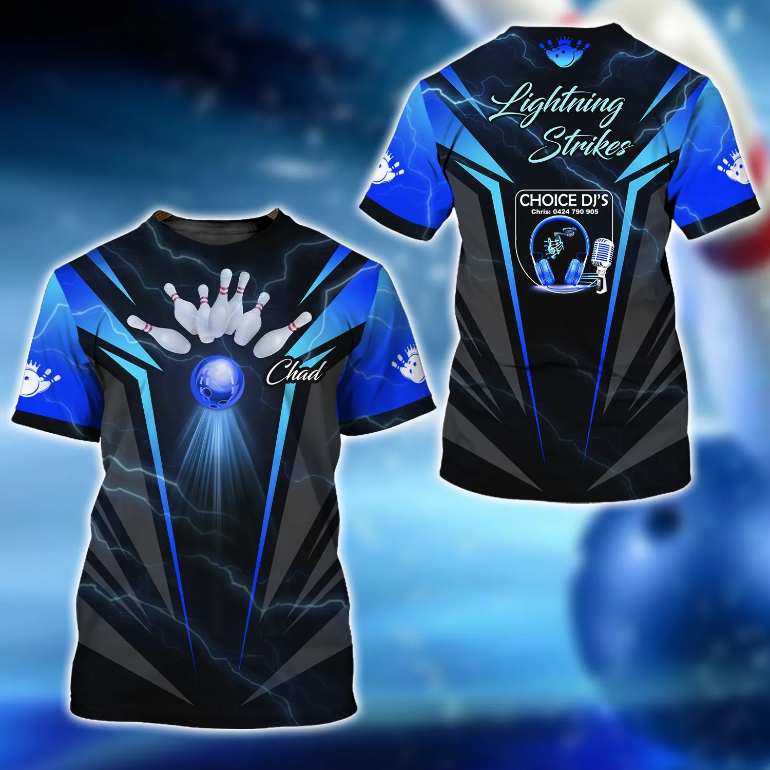 Chad Lightning Strikes Team 3D Shirt - QB95