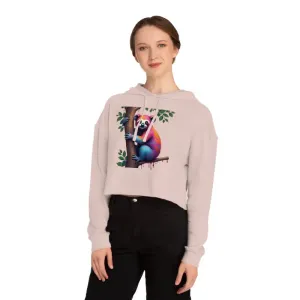 Chic Sloth Cropped Hoodie for Comfy Style