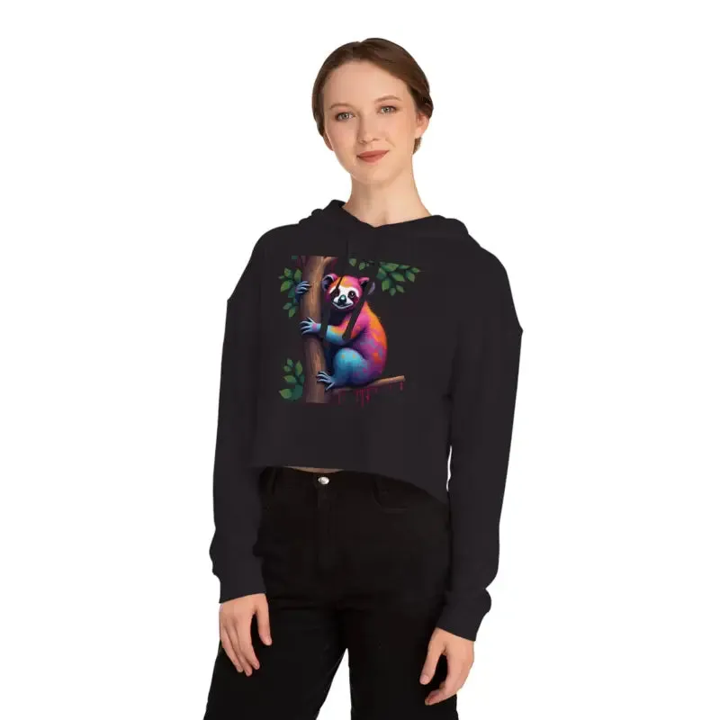 Chic Sloth Cropped Hoodie for Comfy Style