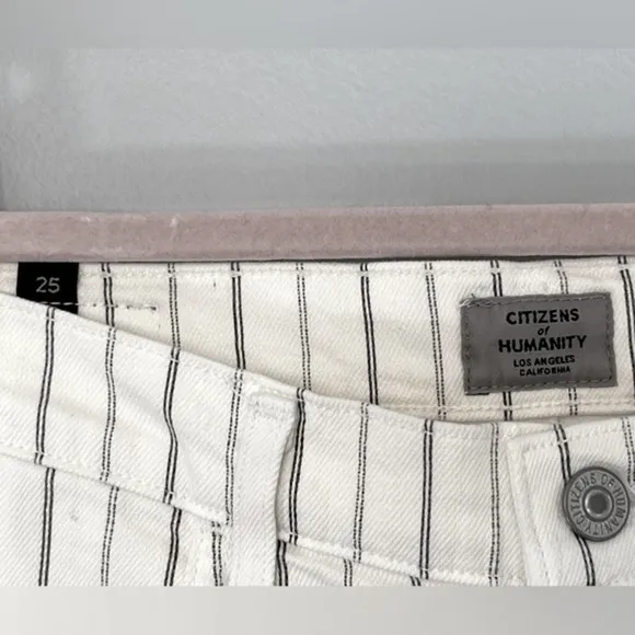 Citizens of Humanity Drew Fray High-Rise Crop Flare Jeans size 25