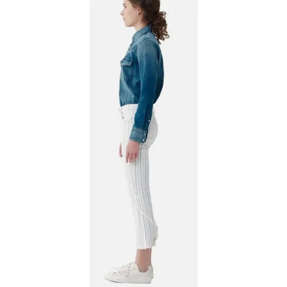 Citizens of Humanity Drew Fray High-Rise Crop Flare Jeans size 25