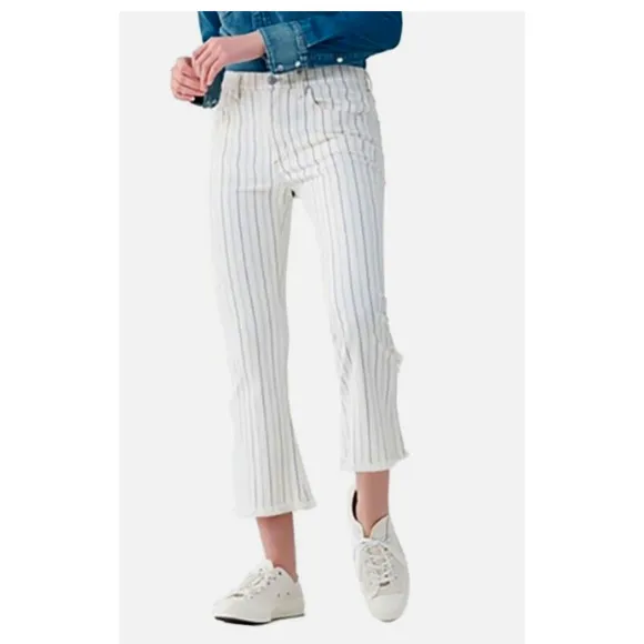 Citizens of Humanity Drew Fray High-Rise Crop Flare Jeans size 25