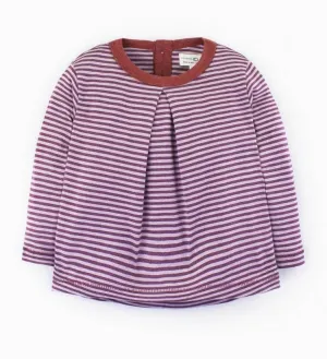 Colored Organics Sophie Swing Top (Heather Mulberry/Purple Haze Print)