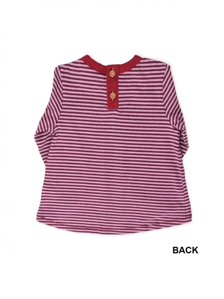 Colored Organics Sophie Swing Top (Heather Mulberry/Purple Haze Print)
