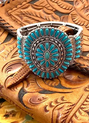 Concho Squash Blossom Bracelet