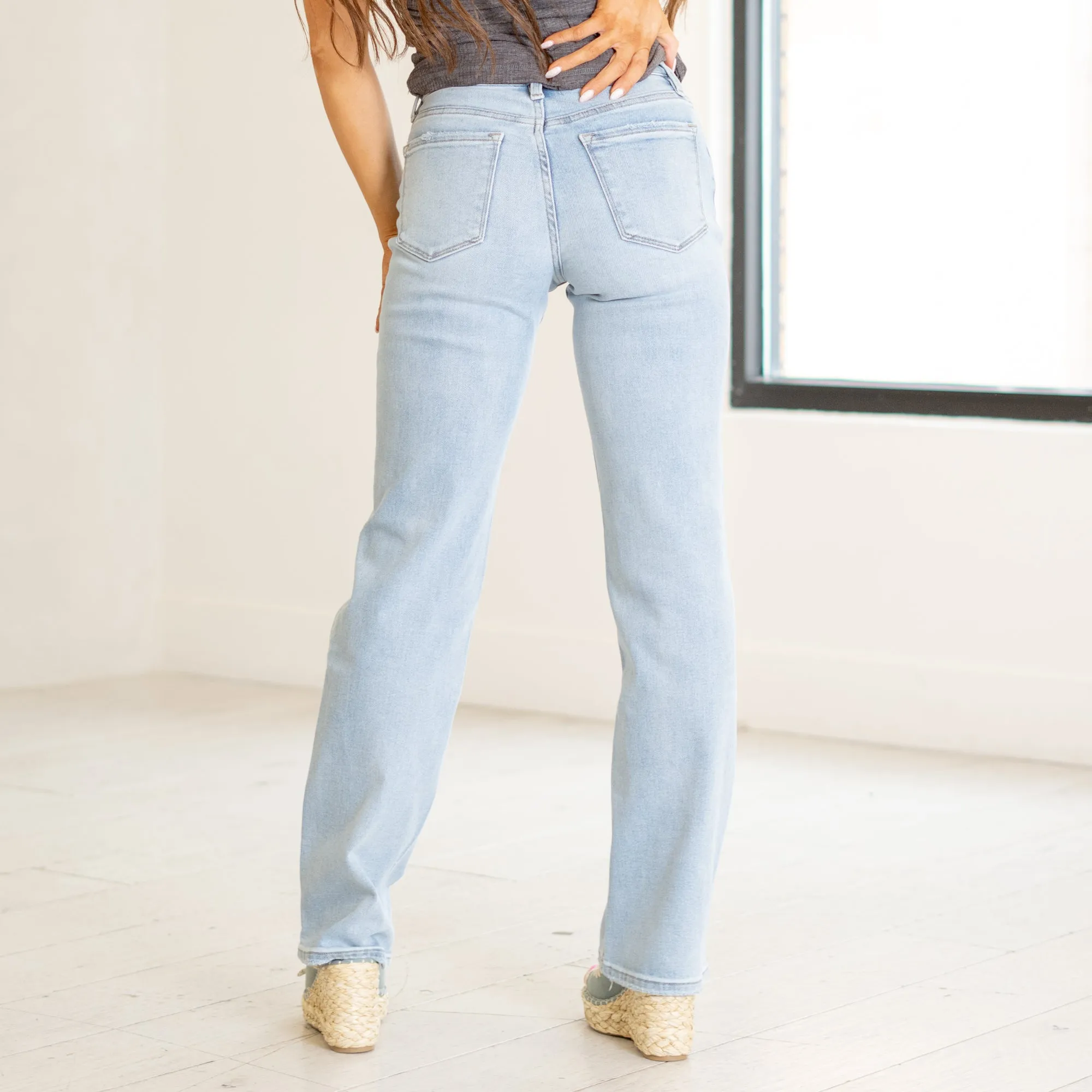 Convenient High Rise Slim Wide Leg Regular & Plus Sizes