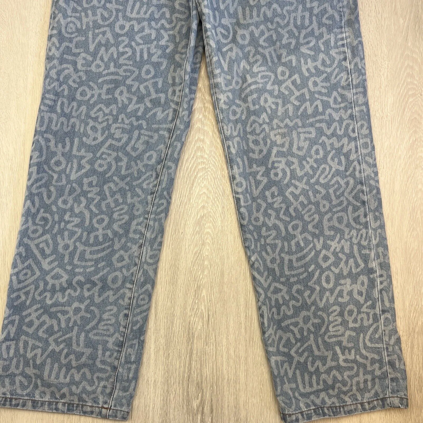 Cotton On x Keith Haring Womens Loose Straight Denim Jeans Size 14