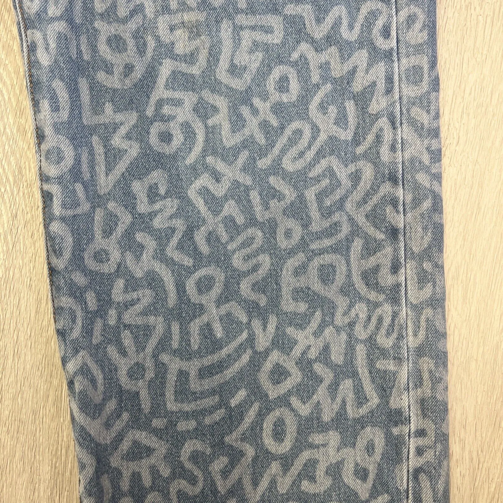 Cotton On x Keith Haring Womens Loose Straight Denim Jeans Size 14