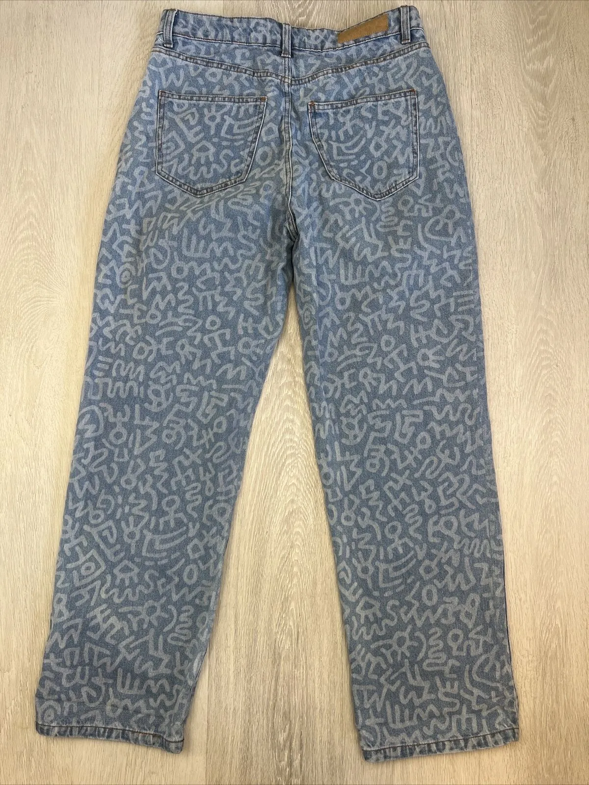 Cotton On x Keith Haring Womens Loose Straight Denim Jeans Size 14