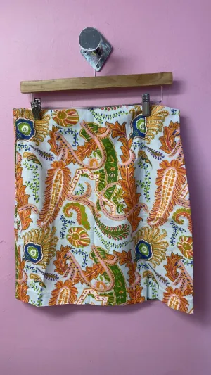 Cotton Stretch Printed Skirt